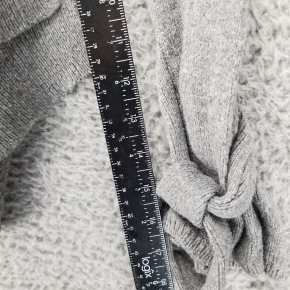 Madewell Sweater Womens Small Gray Crew Neck Tie Wrist Crew Neck Pullover - Picture 4 of 7